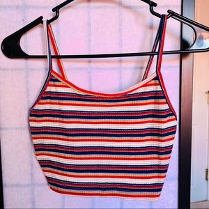 Striped cami crop top